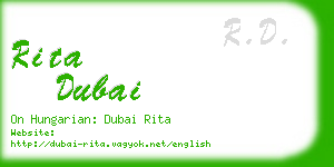 rita dubai business card